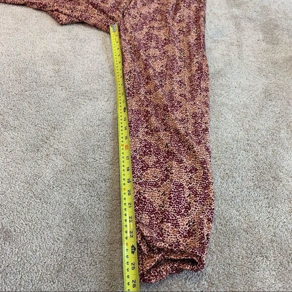 Scotch & Soda Maison Scotch burgundy tan brown animal print joggers pants Sz 8 - Picture 15 of 16